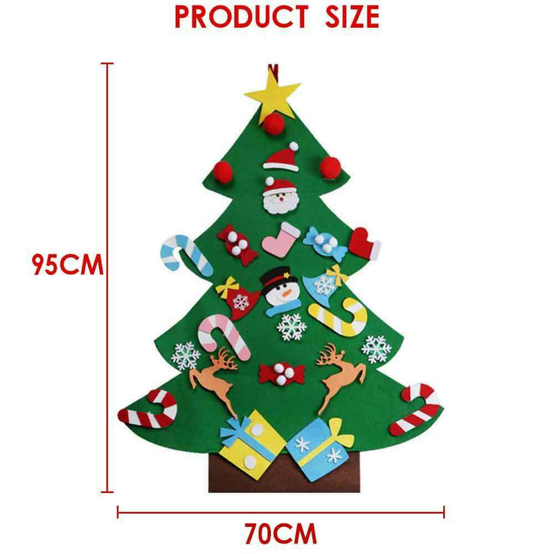 DIY Christmas Tree Set Felt Removable Ornaments Xmas Kids Hand Craft Decor AU