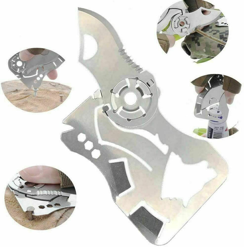 New Pocket Credit Card Knife Multi Tool 9 in 1 Outdoor Survival Camping Knife