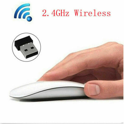 Wireless USB Slim 2.4 GHz Optical Magic Mouse Mice For Laptop PC Desktop Mac