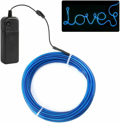 New 5M/16.5ft Led Flexible Soft Tube Wire Lights Neon Glowing Rope Strip Light