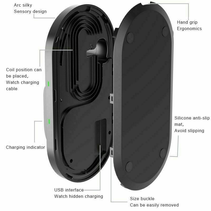 NEW 3 in 1 Wireless 15W Fast Charger Dock Folding Station For Watch Smart phone