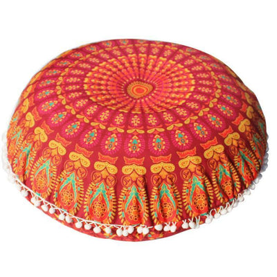 Mandala Floor Pillows Round Bohemian Meditation Cushion Cover Ottoman Pouf 8382