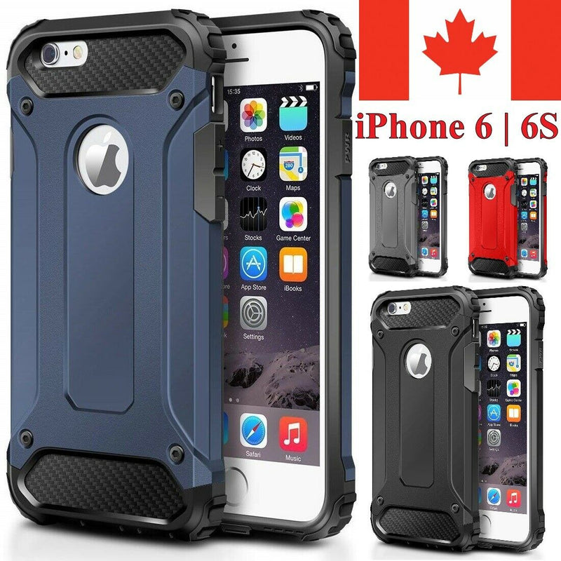 For iPhone 6 & iPhone 6S Case - Dual Layer Hybrid Shockproof Hard Armor Cover