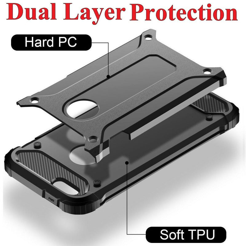 For iPhone 6 & iPhone 6S Case - Dual Layer Hybrid Shockproof Hard Armor Cover