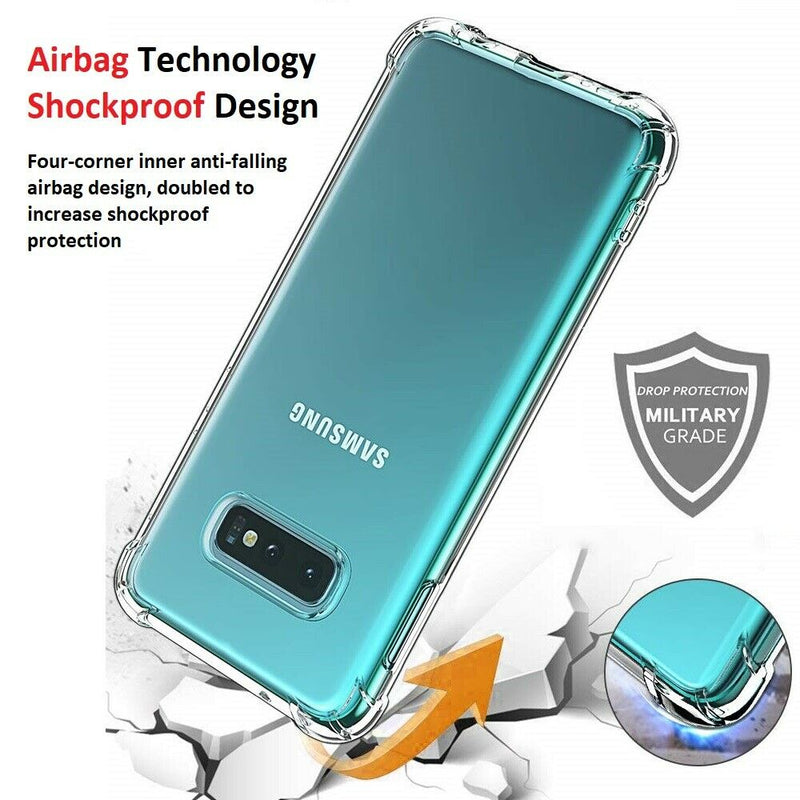 For Samsung Galaxy S21 S20 Ultra S10 S9 Plus A8 A5 Clear Bumper Case TPU Cover