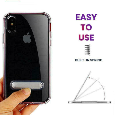 Kickstand Case Ultra Hybrid Slim TPU Cover (4 Colour) For iPhone X XS XS Max 7 8