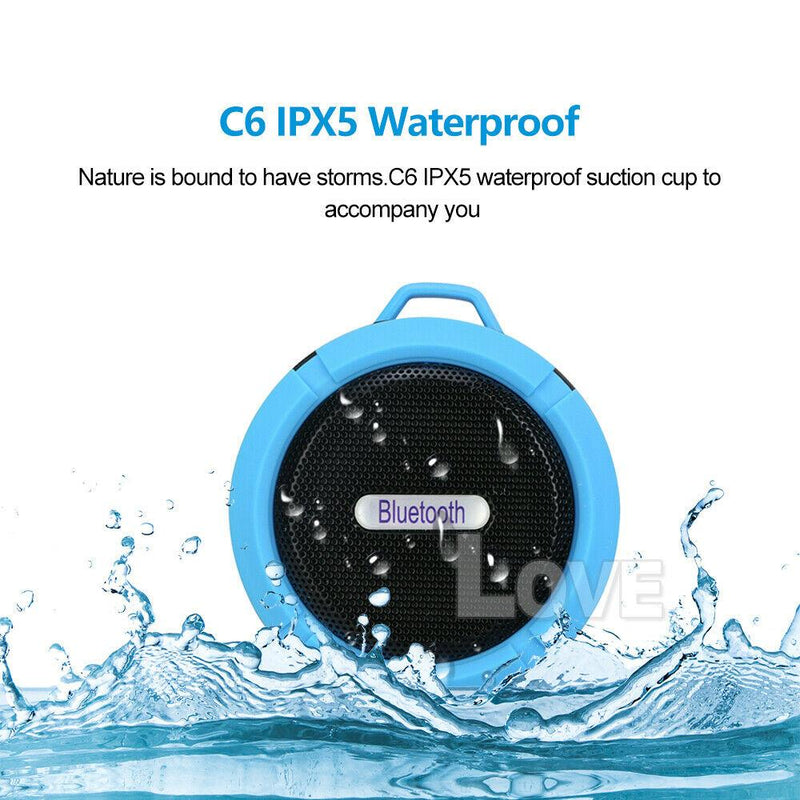 Waterproof wireless bluetooth speakers handsfree mic bathroom shower speaker