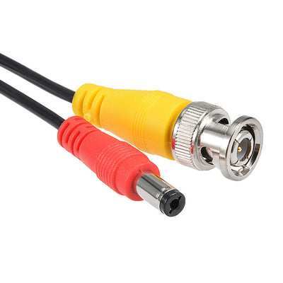 10M White Premade BNC Video Power Cable / Wire For Security Camera, CCTV, DVR