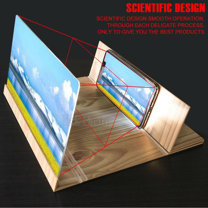 14"3D Phone Screen Magnifying Glass Anti-Radiation Enlarger Screen Folding Stand