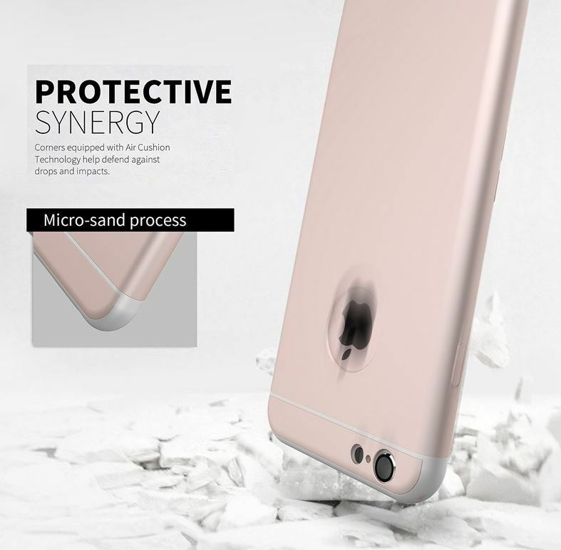 For iPhone 6 6S 7 8 Plus Case - Matte Bumper 3 in 1 Hard Thin Back Cover