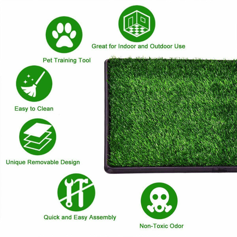 Grass Bathroom for Dog Puppy Portable Potty Pad tray Trainer Indoor Alternative