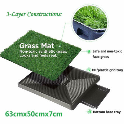 Grass Bathroom for Dog Puppy Portable Potty Pad tray Trainer Indoor Alternative