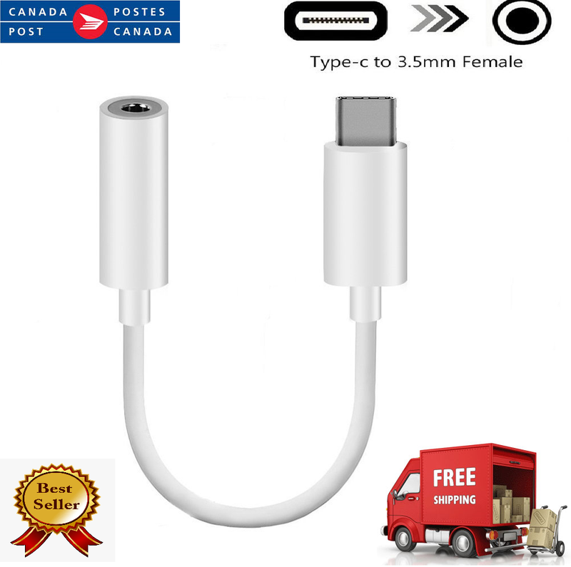 USB C to 3.5mm Headphone Jack Adapter in Aux Cable Lead Audio Converter Adapter