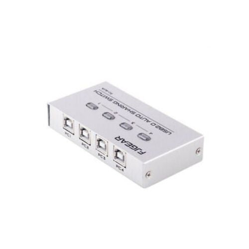 4 Port USB2.0 Auto Sharing Switch HUB For Printer Scanner Keyboard New