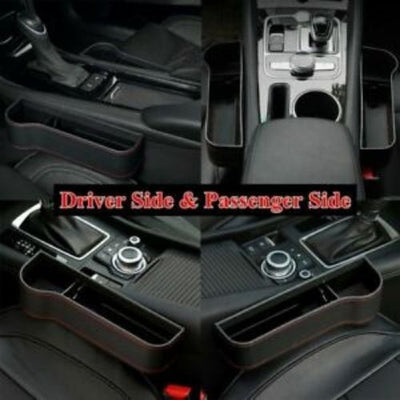 2PCS Car Seat Organiser Keys Pocket Caddy Phone Holder Side Slit Gap Storage Box