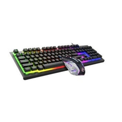 Gaming Keyboard USB Wired Floating Keyboard Quiet Ergonomic with RGB Light