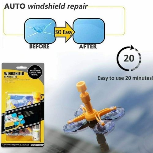 Automotive Glass Nano Repair Fluid Car Windshield Screen Resin Crack Tool Kit