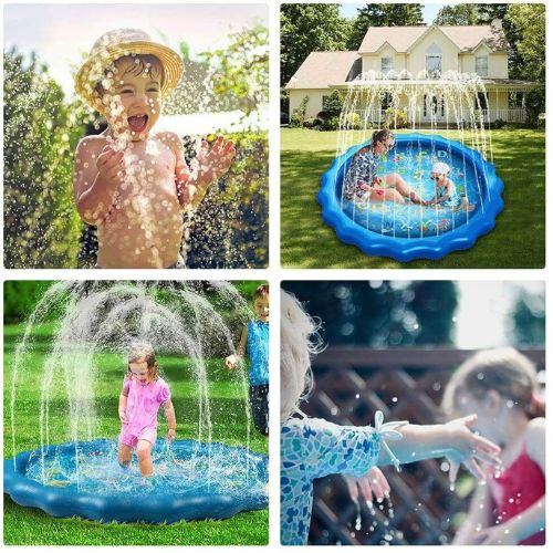 Outdoor Kids Sprinkler Pad Pool Water Spray Splash Play Mat Fun Swimming Pool