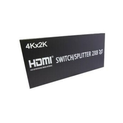 2X8 HDMI 3D True Matrix Switch Splitter 2 In 8 Out Mirror Display W/ Remote 4K
