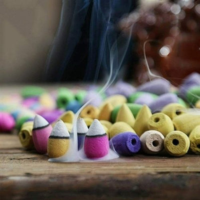 Smoke Tower Cone Backflow Incense Bullet Fragrances Natural Mixed Color (200Pcs)