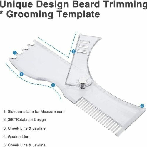 Style Beard Trim Template Men Modelling Tool Shaping Comb Trim Guide Shaver Tool