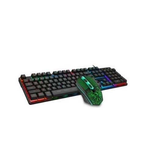 Wired Gaming Keyboard and Mouse Combo Ergonomic Design USB Color Backlight