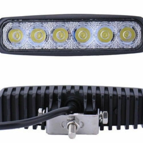 2 pcs 18W 6000K LED Work Light Bar Driving Lamp for Off Road SUV Car Boat Truck