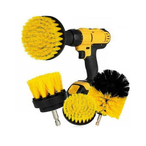 3Pcs Set Round Electric Drill Brush Rotary Tub Cleaning Tools Scrubber Floor Car