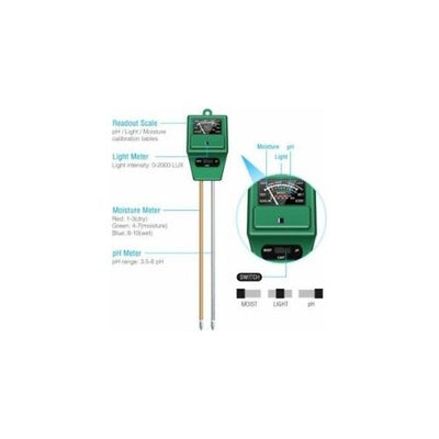 3 in 1 Soil PH Tester Water Moisture Test Meter Kit For Garden Plant Flower CA