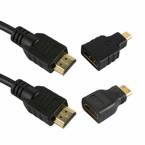 3 in 1 HD High Speed HDMI to HDMI Cable Micro HDMI Adaptor Mini HDMI Adapter