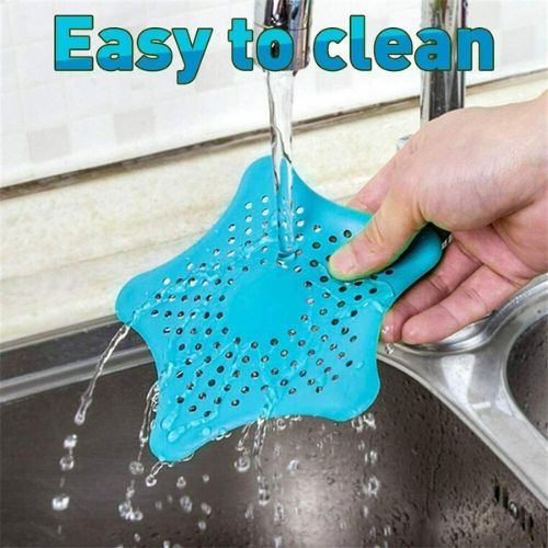 SILICONE SINK STRAINER Kitchen Bath Waste Drain Plug Filter Drain Basin Stopper