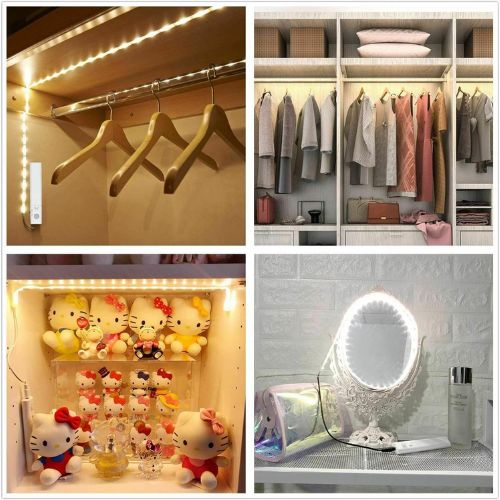 LED Motion Sensor Strip Closet Light USB Rechargeable Dual Mode For decoration