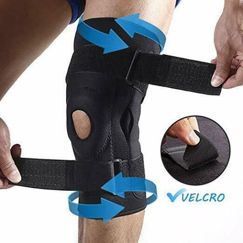 Adjustable Knee Brace Fastener Patella Support Gym Black Relief Strap Protection