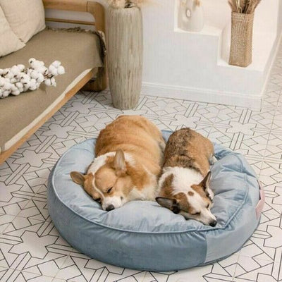Donut Pet Bed Round Warm Cuddler Kennel Soft Sofa Cat Dog Cushion Relief Sleep