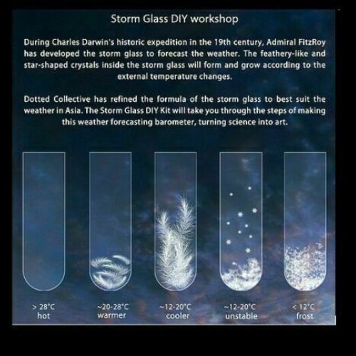 Storm Glass Water Drop Weather Forecast Base Predictor Monitor Bottle Home S/M