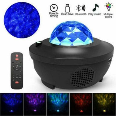 Star Projector Night Light Starry Ocean Sky Party Baby Kids Room Lamp Halloween