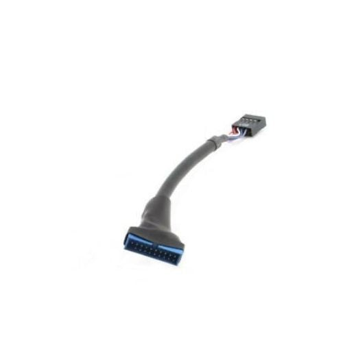 USB 3.0 20-Pin Header Male to USB 2.0 9-Pin Female Adapter High Speed Black