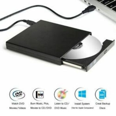 USB External CD RW DVD ROM Writer Burner Player Drive For PC Laptop Mac WIN8/10