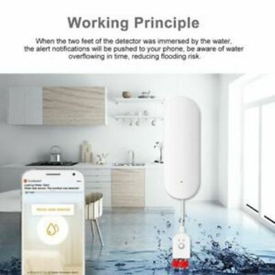 Tuya Smart WiFi Water Leak Sensor Flood Leakage Level Overflow Detector