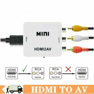 1080P HDMI To AV Adapter 3 RCA Converter Cable CVBS Composite Video Audio For TV