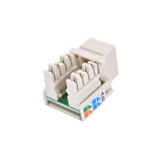 Keystone Jack Cat5e White Network Ethernet 110 Punchdown 8P8C RJ45