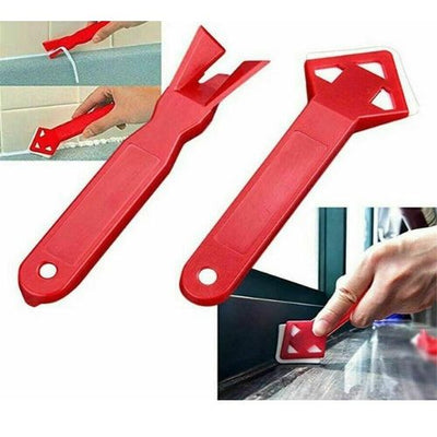 2X Negative Angle Scraper Shovel Removal Glass Sealant Floor Plastic Blade Tool