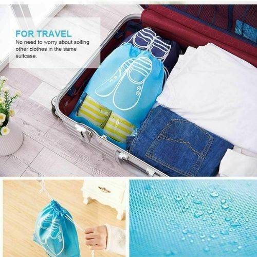 10PCS Portable Dustproof Drawstring Home Travel Pouch Shoe Storage Bag Organizer