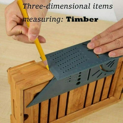 Multifunctional Square 45/90 Degree Gauge Angle Ruler Woodworking Measuring Tool