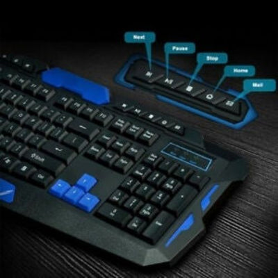 2.4G Gaming Multimedia Cordless Keyboard Wireless Optical Mouse Combo