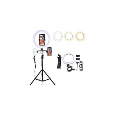 Selfie Ring Light With Tripod Stand and Phone Holder LED Makeup Circle Lamp