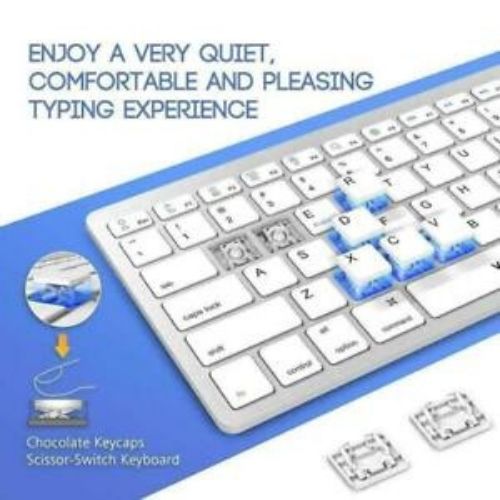 Slim Bluetooth Wireless Keyboard & 2.4GHZ Optical Mouse for Android Windows PC