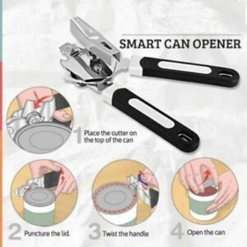 Can Opener Stainless Steel Safety Smooth Bottle Opener Easy To Use Kitchen Tool