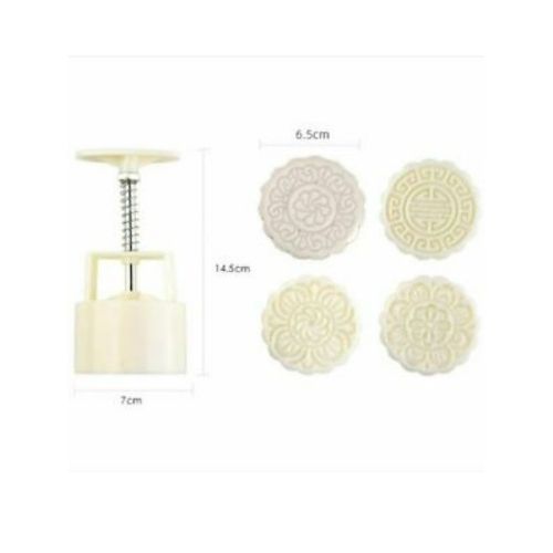 Mooncake Mould Moon Cake Decoration Mold with 10ps Flower Stamps Baking DIY Tool