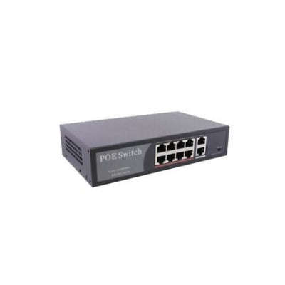 PoE Network Switch 10/100m Power Injector 8 Port + 2 Port Power Over Ethernet